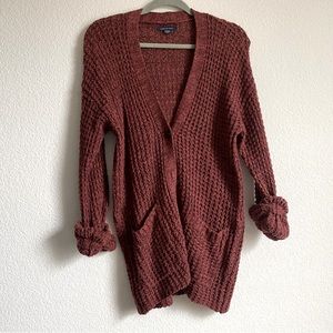 AE rust long cardigan